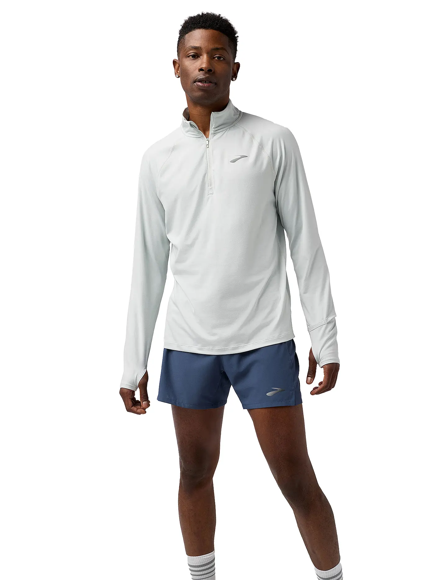 BROOKS | Herren Lauf Zipshirt Dash 3.0 | hellgrau